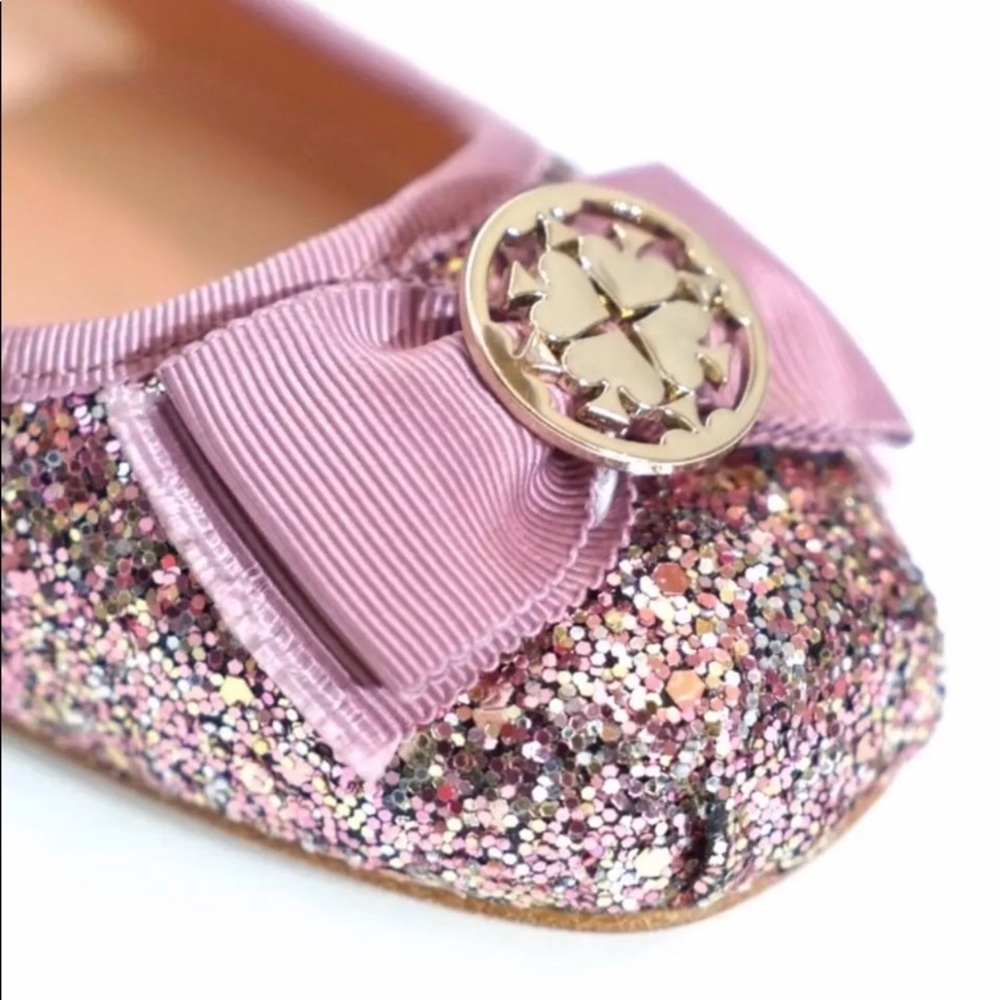 Glorious Kate Spade Pink Glitter Flats New in Box